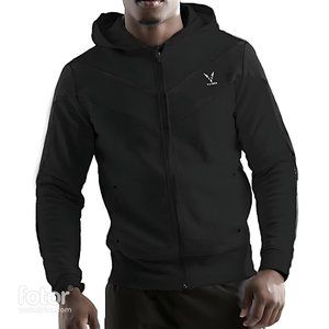 Vaiden Polarix Hooded Slim Fill Zip Sweater Jacket